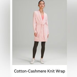 Lululemon Cotton Cashmere Knit Wrap-size 4